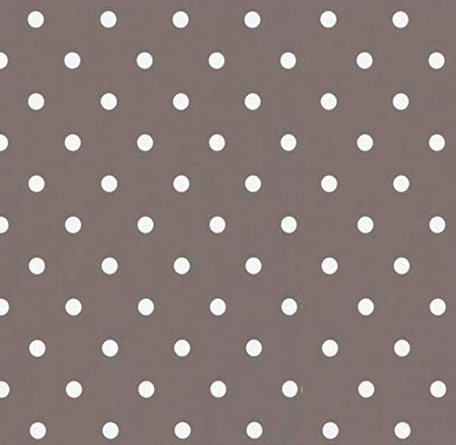 Klebefolie - Möbelfolie Taupe graubraun Punkte - Dots 0,45 m x 2 m Selbstklebende Folie Dots - Dekorfolie Selbstklebefolie