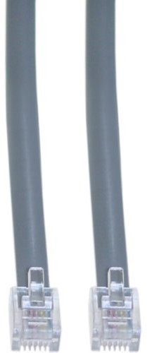 Offex cavo telefonico, RJ11, 6P/4 C, argento satinato, retro, 0,3 m (of-8101 – 64201)