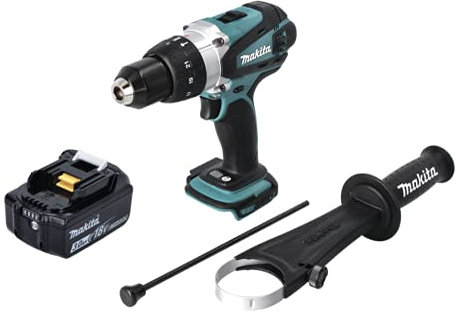 Makita DHP 458 F1 Taladro atornillador inalámbrico, 18 V, 91 Nm, incluye batería de 3,0 Ah