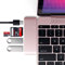 Satechi Hub Combo USB 3.0 3-en-1 en Aluminium Type-C avec Pass-Through USB-C - Compatible avec MacBook Air 2020/2018, iPad Pro 2020/2018, MacBook 12 Pouces 2017/2016 (Or Rose)