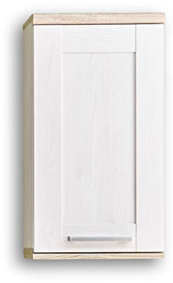 Stella Trading ROMANCE Badezimmer Hängeschrank in Sibiu Lärche / San Remo Optik - Landhausstil Badezimmerschrank Bad Schrank mit viel Stauraum - 38 x 70 x 24 cm (B/H/T)