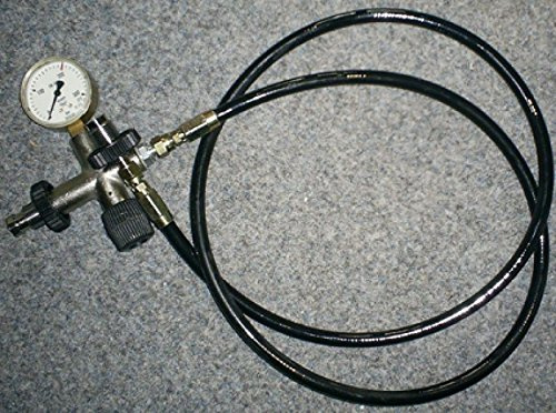 HTD Überströmschlauch für Druckluft bis 400 bar mit Endlüftung Anschlüsse G5/8 300b