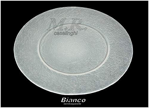CRYSTAL FLAT SOTTOPIATTI Vetro Superiore Colore Bianco