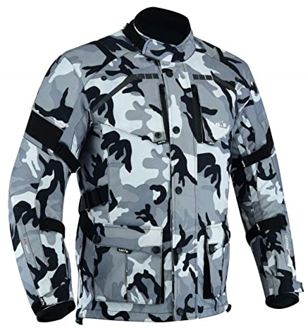 LOVO - Chaqueta Moto Hombre 4 Estaciones 3/4 - Cazadora Moto Hombre Impermeable y Transpirable Ideal para Todas las Estaciones - Ropa Moto Verano e Invierno - Alta Protección y Longitud 3/4