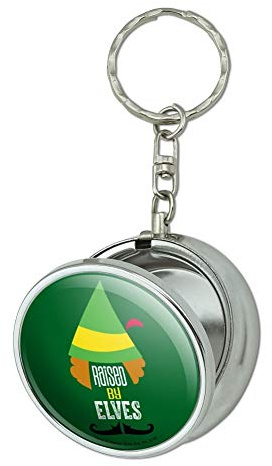GRAPHICS & MORE Elf Movie Raised by Elves Portable Travel Size Pocket Purse Ashtray Keychain with Cigarette Holder