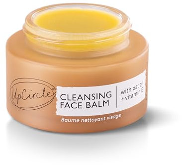 UpCircle Cleansing Face Balm with Apricot 55ml - Natural Cleanser To Remove Makeup, Including Waterproof Mascara + Clear Blackheads - Sea Buckthorn, Oat + Rosemary Oil - Vegan + Cruelty-Free