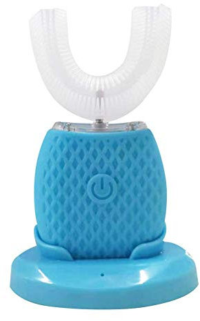 Cepillo de dientes ultrasónico automático 360°, kit de blanqueamiento dental eléctrico sónico con luz LED, IPX7, resistente al agua, cepillo de dientes recargable manos libres para adultos