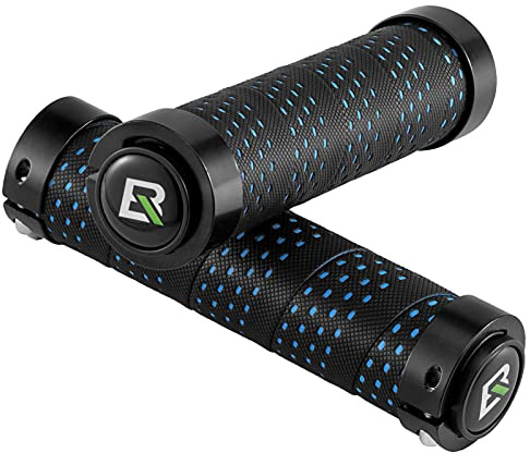 ROCKBROS Lenkergriffe Anti-Rutsch Fahrradgriffe Lock-On Design Fahrrad Griffe für MTB Rennrad E-Bike Schwarz/Rot/Blau/Bunt