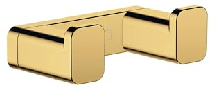hansgrohe AddStoris - dubbel Handdukskrok badrum, Handdukshållare, Badrock krok, väggmonterad, dolt fäste, Badrumstillbehör, borstad brons, 41755140