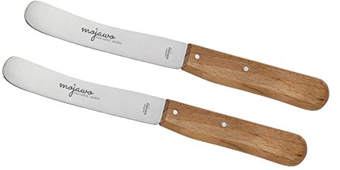 Mojawo® 2 Stück Scharfes Frühstücksmesser Tafelmesser Buttermesser Buckelsmesser Rostfreie Qualität aus Solingen