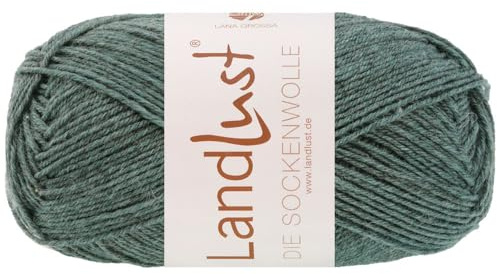 LANA GROSSA Landlust die Sockenwolle 50g | Klassisches Sockengarn in edlen Melangefarben aus 80% Schurwolle (Merino) & 20% Polyamid | 50g waschmaschinenfest zum Stricken & Häkeln | 210m Garn FB1611