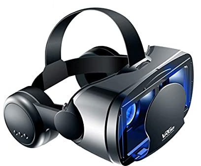 qiqiaollo Virtual-Reality-Headset mit Controller, verstellbare 3D-VR-Brille, HD, Blu-ray, Augenschutz, unterstützt 12,7 - 17,8 cm, für Handy/Android/379 (Farbe: Standard)