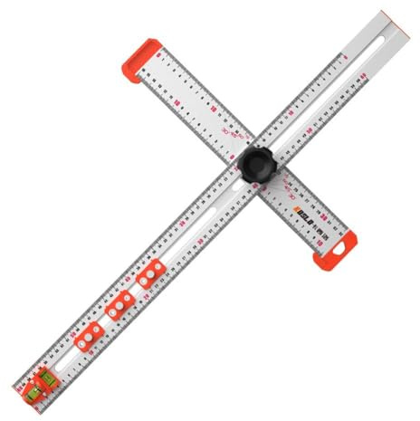 60cm T-square Ruler High Precision Angle Ruler Woodworking Scribe Drawing Marking Gauge Tools Adjustable Aluminum Alloy Scriber Drawing T-ruler