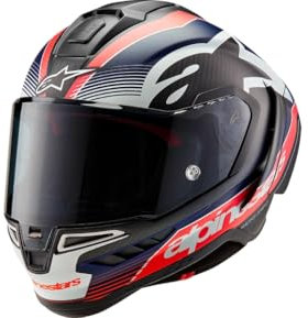 Alpinestars Supertech R10 Team Carbon Helm, schwarz/rot/blau, L (59/60)
