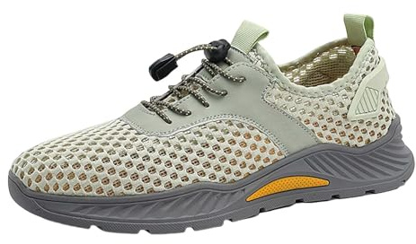 Sportschuhe Wasserschuhe Herren Mesh Schuhe Gummisohle Turnschuhe Strandschuhe Schnell trocknende Aqua-Wasserschuhe Aquasocken, Schwimmschuhe für Pool, Strand, Wandern, Laufen