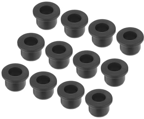 sourcing map 15Pcs t Shape Rubber Grommet Mount Dia 13mm ID 8mm H 12mm Black Seal Protection Cable Grommets Flexible for Cable Pipe
