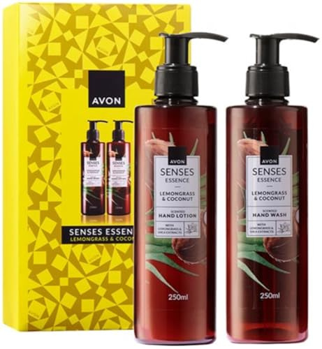 Senses Essence Duo Lemongrass & Coconut Hand Wash and Lotion Gift Set, 250 ml Each
