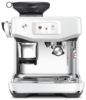 Sage - The Barista Touch Impress - Bean to Cup Coffee Machine with Grinder, Milk Frother and With Cold Brew Fuction - 14 Presets, Touch Screen, Espresso, Cappuccino 1700 W, Sea Salt