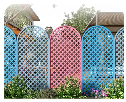 GRRICEPL Panneaux De Clôture De Jardin, Panneau D'intimité en Treillis D'extérieur, Portique d'escalade Murale en Bois, Idéal pour Terrasses Et Pergolas(Blanc,90x120 cm)