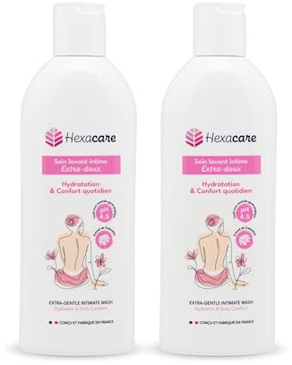 Hexacare – Gel Lavant Intime Extra Doux 200ml - pH 4.5| Hydratation & Confort Quotidien | Extrait de Calendula | Fabriqué en France (Lot de 2)
