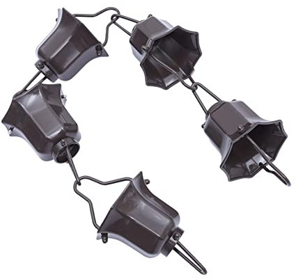 VANZACK Regenkette Lotus Cups 1m Garten Dekorative Japanische Regenkette Dachrinne Korrosionsbeständiges Metall Leises Fließgeräusch Modulare Verbindung