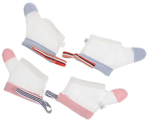 GARVALON 2 Paar Daumenschutzhandschuhe aus Nylon Flexible Fingerlutsch Korrektor für Babys zum Stoppen von Daumenlutschen für Babys und Kleinkinder Pflege und Gesundheit