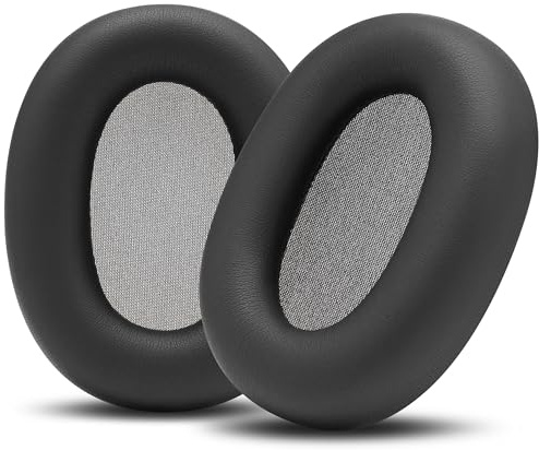 WC PadZ XM6 – Premium ersättningsöronkuddar kompatibla med Sony WH-1000XM6 hörlurar från Wicked Cushions | Förbättrad komfort, slitstarkt PU-läder och ljudisolering | Black
