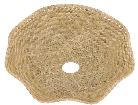 SHINEOFI Abat-jour Suspendu Tressé Paille Naturel Lampe Vintage Rustique Éclairage Chaleureux pour Salon et Chambre Structure Solide et Facile à Installer