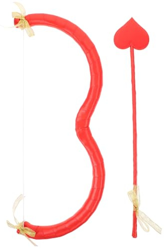 Garneck Flèche de Cupidon en Mousse Rouge pour Cosplay et Fête Saint-Valentin Accessoire Léger et Réutilisable Arc et Flèche de Costume pour Soirée Déguisée Décoration Festive