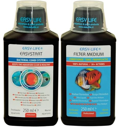 Easy Life EasyStart & Filter Medium 2er Mix-Set - 2×250 Aquarium Starter‑Set für biologischen Filteraufbau, klares Wasser und gesundes Ökosystem | einfache Anwendung für Süßwasserbecken