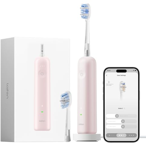 Laifen Wave Pro Sonic elektrisk tandborste, Auton. 70 Jrs, ABS blå | Rengöringssystem med dubbla lägen, intelligent trycksensor, WaveMotion 60° -teknik, IPX8, appjustering.
