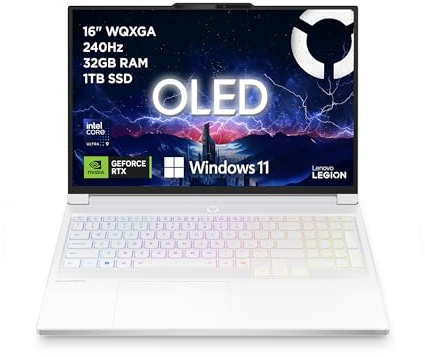 Lenovo Legion 7 Gaming Notebook OLED WQXGA 16 240Hz, NVIDIA GeForce RTX 5060 8GB, Intel Core Ultra 9 275HX, RAM 32GB, SSD 1TB, Windows 11 Home, Tastiera RGB - Laptop Gaming Alte Prestazioni