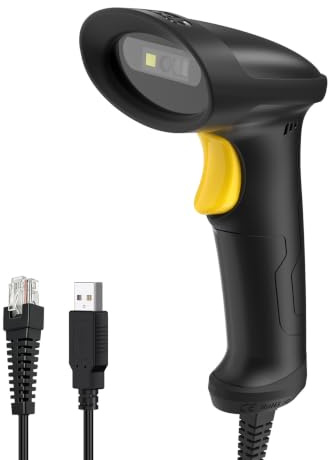 Inateck Barcode Scanner 1D 2D, QR Code Scanner USB fur Einzelhandel, BCST | Plug & Play fur Lager Inventar, Bildschirm Scannen, für Windows MacOS Android iOS Linux, Hyper A60