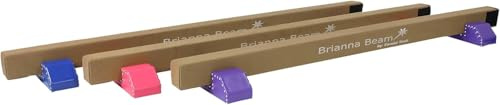 Tumbl Trak Purple Brianna Beam Suede Balance Beam with Purple Beam Legs, 8-Feet Length x 4-Inch Width x 6-Inch Height