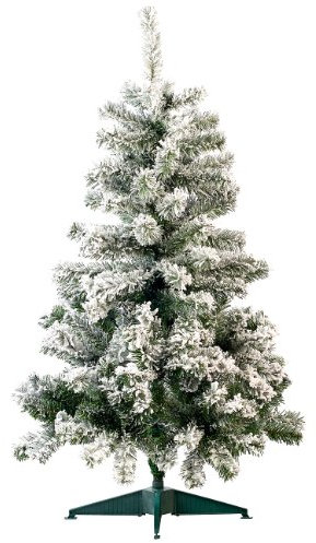 infactory Dekos: Künstlicher Weihnachtsbaum im Schneedesign, 120 cm, 199 PVC-Spitzen (Weihnachtsdeko, Tannenbaum, künstlich Schnee)