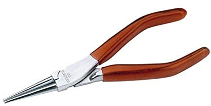 Bahco 2727 Round Nose Pliers with Short Tips, Red/Silver, 140 mm