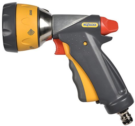 HOZELOCK - Multi-Jet Spray Gun Ultramax Pro Metal : For Intensive Watering, Ergonomic and Extremely Robust (Metal Body), Locking Function and Flow Control: 7 Spray Patterns [2698 0000]