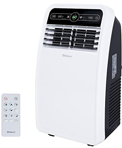 Shinco 8,000 BTU Portable Air Conditioner, AC Unit with Built-in Cool, Dehumidifier & Fan Modes for Room up to 350 sq.ft, Conditioner Remote Control, 24 Hour Timer, Installation Kit
