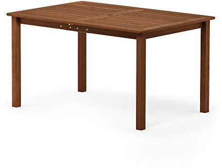 Furinno Tioman Hardwood Table de Salle à Manger d'Extérieur, Naturel, Bois dense, One Size