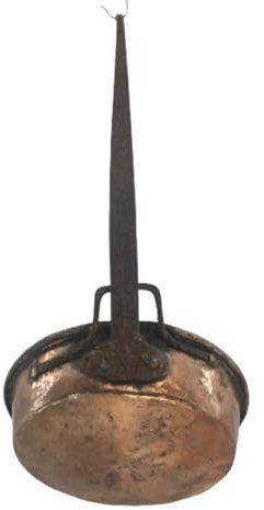 artigianatodaloise Casserole en cuivre pour ameublement, maison, taverna rustique, diamètre 32 x 10 cm