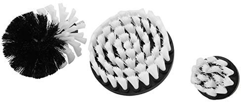 Ensemble de 3 brosses de forage, kit de nettoyage pour épurateur électrique, accessoires de nettoyage de brosse en nylon, accessoires de perceuse pour brosse à récurer, pour toilette tuile baignoire