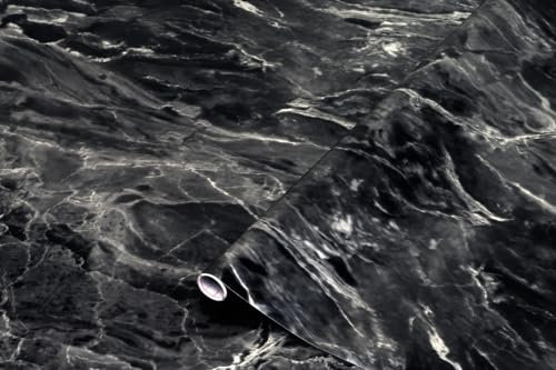 d-c-fix Möbel-Klebefolie Romeo Silver Marmor-Optik 45 cm x 2 m - Möbelfolie Küchenfolie selbstklebend Deko-Folie für Küche Tisch-Folie Fensterbank Bad Schrank Stein-Optik wasserfest grau schwarz