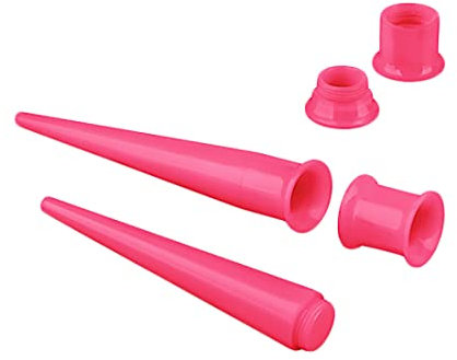 Taffstyle Piercing Ohrpiercing 2 in 1 Set Dehnstab Dehnungsstab Expander Flesh Tunnel 14mm Pink