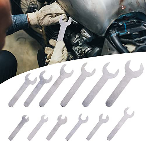 Biqing Thin Wrench Set 2mm Super Thin Wrench Set Metric 4-23mm 5 Point Uniform Force Suitable for Hard-to-Remove Parts 12pcs