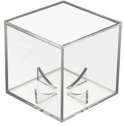 KENANLAN Tennisball Vitrine, 8 * 8 * 8 cm Acryl Baseball Box Display Tennisball Transparente Hülle Souvenir Aufbewahrungsbox Halter UV-Schutz Staubdicht