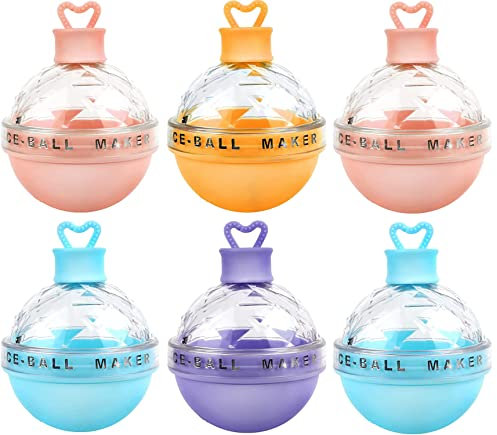 6 Piezas Bombillas de Hielo, Ice Ball Maker Cubiteras Para Hielo Silicona con Mini Embudo Redondos Light Bulbs Ice Molds para Cócteles para Cócteles, Whisky y Vino