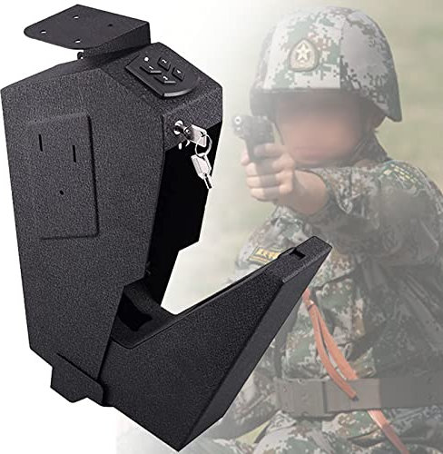 Generic Pistol Safe Gun Box with Anti-theft Password,Mounted Gun Safe for Firearm Safety Device Quick Access Security Lock,Home Security Solution.