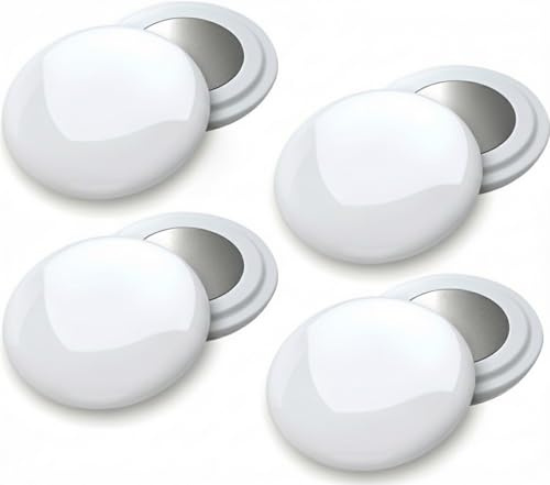 4 Startnummernmagnete 18 mm mit Tasche als Startnummernhalter, Weiß | Magnete für Startnummern als Laufnummernhalter für Runner & Wettkämpfe ohne Sicherheitsnadeln und Löcher im Shirt
