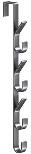Filvczt Appendiabiti da porta, design verticale, gancio appendiabiti, lunga durata, facile installazione, 30 x 4,5 x 3,1 cm/42 x 4,5 x 3,1 cm, per cappelli, ombrelli, sciarpe