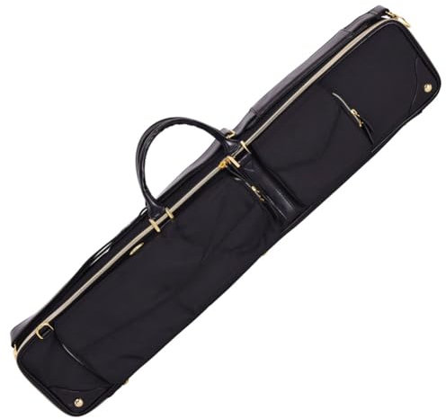YWRU 2x4 Billardqueue Koffer Für 2 Kolben Und 4 Schäfte, 85-cm-Billard-Pool-Queue-Tragetasche Mit Griffen Und Versteckbaren Schultergurten(Color:Black)